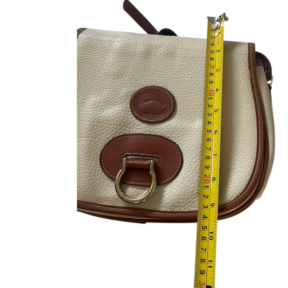 Vintage Dooney & Bourke Small Crossbody Belt Bag Tan/Brown All Weather Leather - Picture 8 of 13